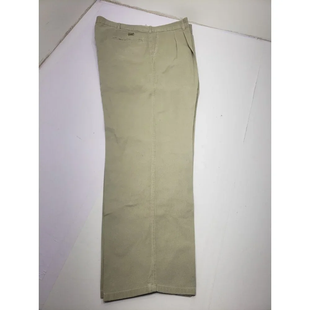 Lee Men’s Khaki Extreme Motion Flat Front Relaxed Taper Pants Size 40X30